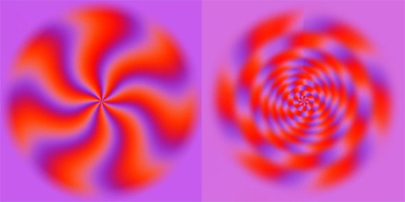 Red Moving Pinwheels Illusion
