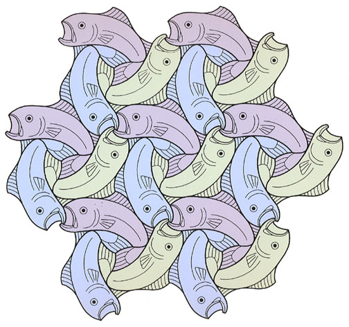 Three Fishes Tessellation by Dr. Robert Fathauer