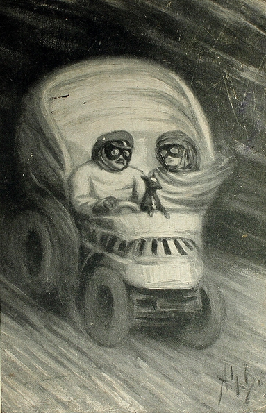 Antique Skull Postcard