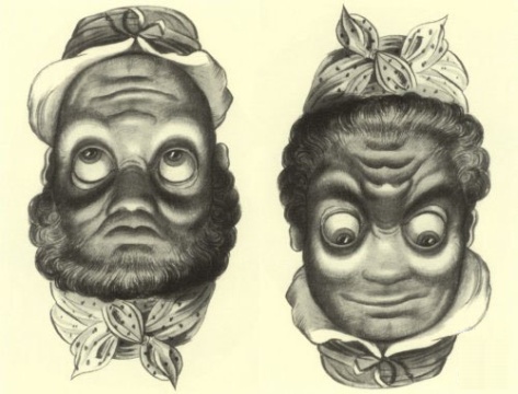 Upside Down Faces - Rex Whistler